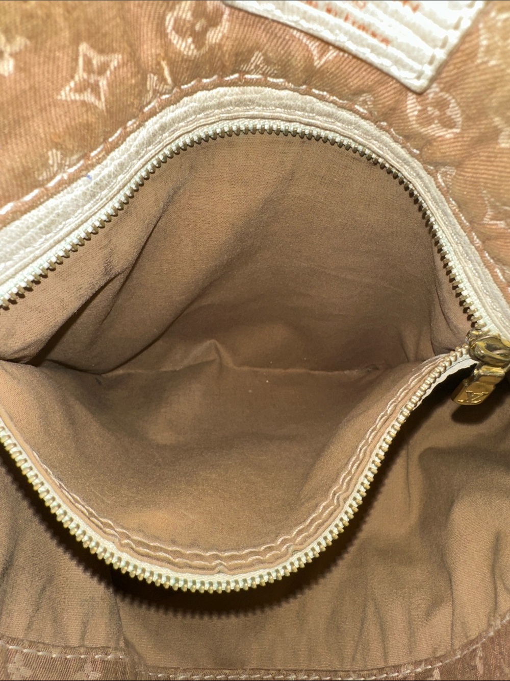 Louis Vuitton Beige Monogram Tote with Red and Black Chevron Accent. PROJECT BAG - Picture 9 of 13